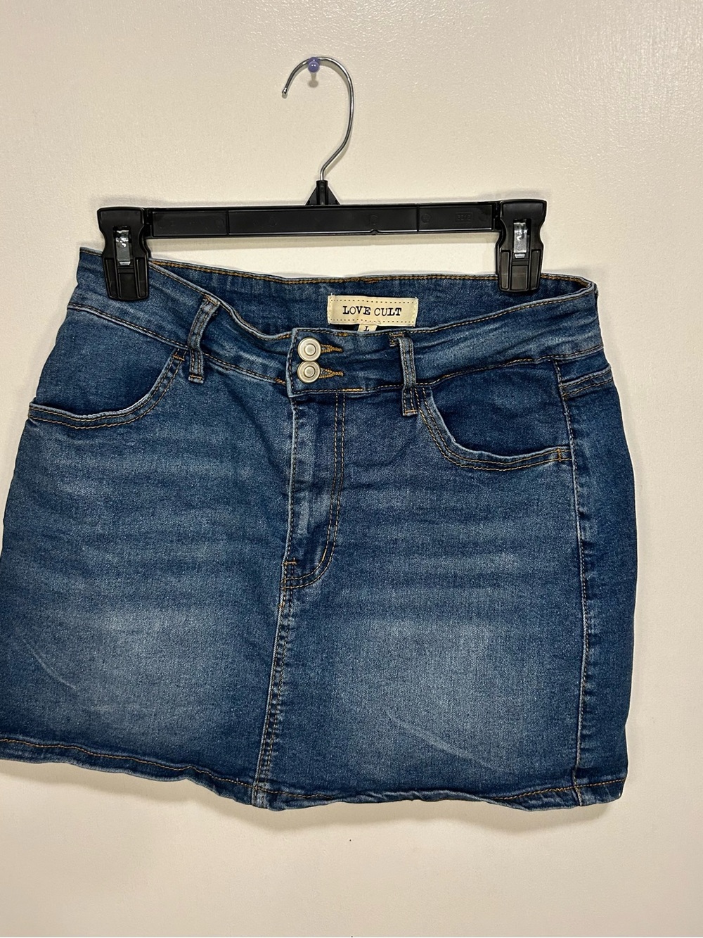 Blue Denim Mini Skirt